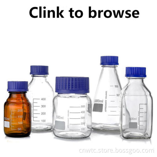 250ml Borosilicate Duran Reagent Bottle Glass with Screw Cap: Laboratory Chemistry Graduated Container